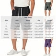 thumbnail image 3 of Atogsazn Mens Jogger Shorts Casual Athletic Drawstring Quick-Dry Elastic Waist Short Pants with Pocket Gym Trouser Purple XXL Fashion, 3 of 4