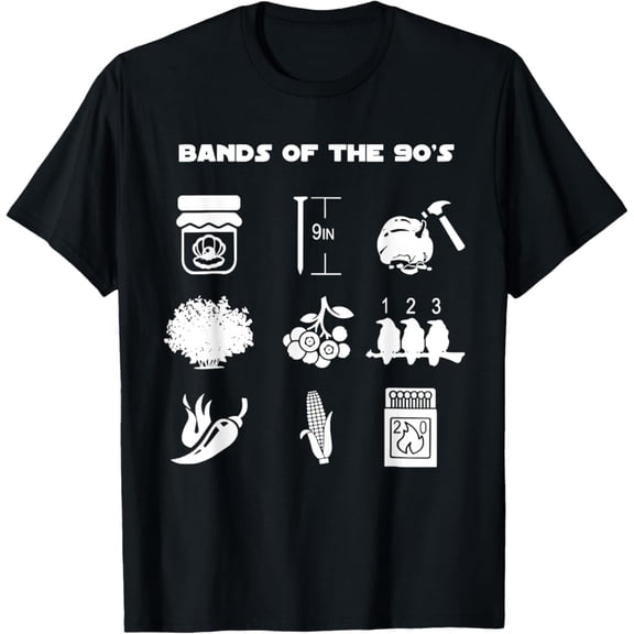 Bands Of The 90's T-Shirt Vintage Tee -Birthday Gifts