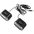 thumbnail image 2 of 2X Altavoces Portatiles USB 2.0 Altavoces Estereos con Cable Mini Computadora para Computadora Portatil de Escritorio PC Portatil MP3 MP4 3.5mm AUX IN Negro, 2 of 5