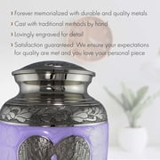 Purple Loving Angel Urns for Cremation Ashes Large Urn XL or Small Keepsake Urns for Adult Cremation Ashes & Urns for Human Ashes for Home or Burial Cremation Urns