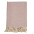 thumbnail image 3 of Saro Lifestyle Cotton Throw Blanket with Diamond Weave Design Pink, 3 of 5