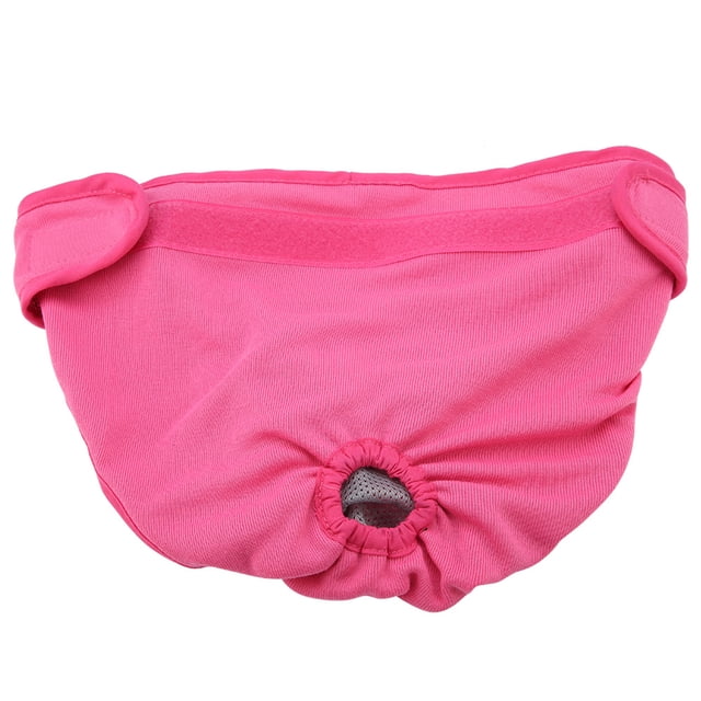Pantalones de poliéster para perros, ropa interior para cachorros, pantalones fisiológicos para hembras, pañal sanitario para mascotas (rosa L)