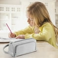 thumbnail image 1 of Fiudx Estuche de Lona de Gran Capacidad, Organizador de Papelería con Múltiples Compartimentos, Resistente, para Uso Escolar y de Oficina, Regalo para Adultos y Niños, 5 Colores Disponibles., 1 of 7