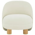 thumbnail image 2 of SAFAVIEH Couture Gracelyn Modern Boucle Solid Accent Chair, Ivory/Natural, 2 of 7