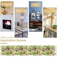 thumbnail image 5 of Watercolor Holly Christmas Table Runner, Winter Xmas Seasonal Holiday Dinner Table Decoration for Home Living Room Kitchen Dining Room 13x108in, 5 of 5