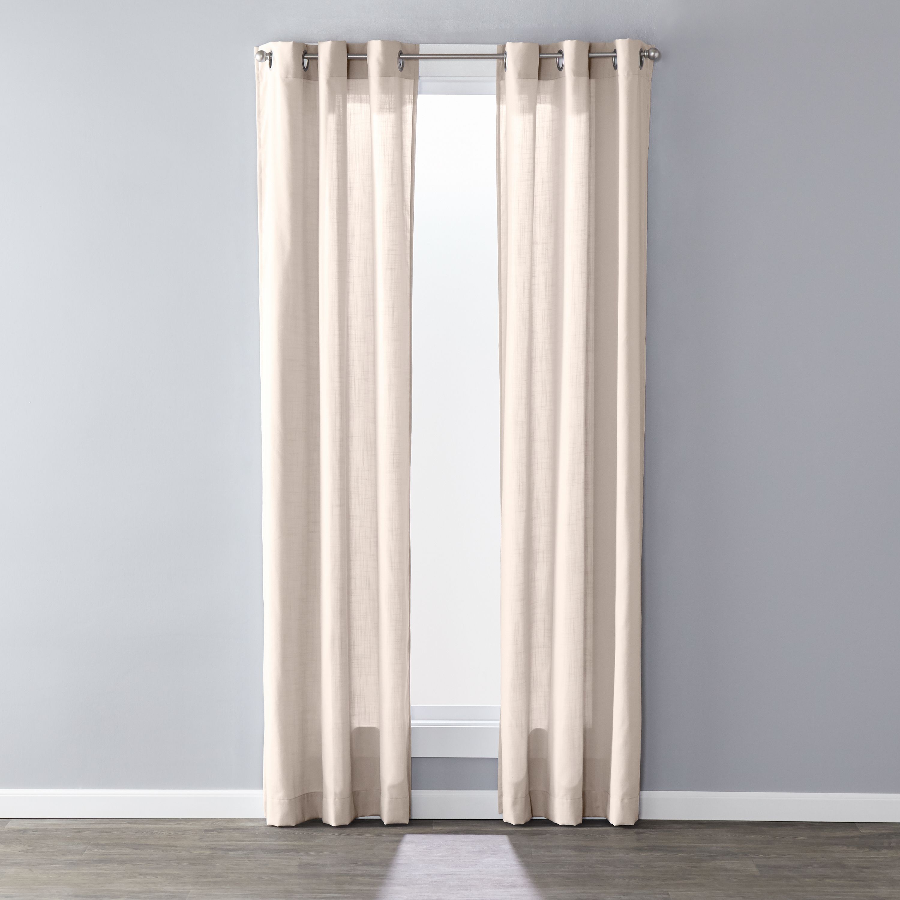 SKL Home Saturday Knight Ltd Raine Light Filtering Sophisticated SunSafe Window Curtain Panel - 40 x 84, Linen