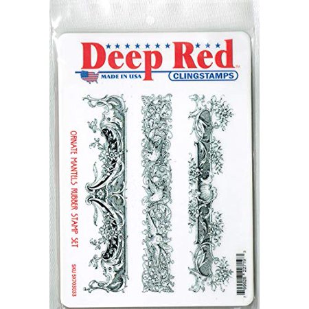 Deep Red Stamps Rosette Flower Rubber Stamp – Cling Mount For Crafting, Scrapbooking, Card Making