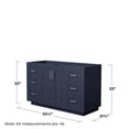 thumbnail image 3 of Wyndham Collection Miranda 54" Metal&Wood Single Bathroom Vanity in Blue/Nickel, 3 of 4