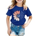 thumbnail image 5 of XIMIN T-Shirts Filles Graphiques Tournesol Manches Courtes Col Rond Coton Coupe Ample Décontractée Été, 5 of 5