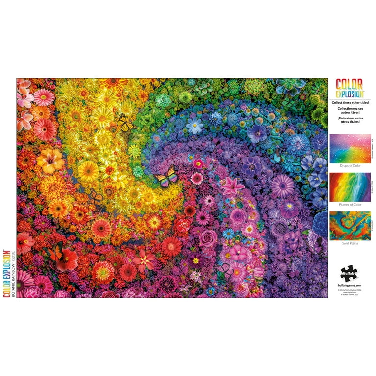 Buffalo Games 300-Piece Color Explosion Botanic Rainbow