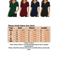 thumbnail image 2 of Uhndy Women Tops V Neck Summer Casual Tshirts Short Sleeve Tunic Blouse Solid Color Slim Fit Tee Shirts, 2 of 4