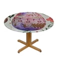 thumbnail image 3 of nygtbtfer Round Tables Tablecloth Printed Leaves Table Covers with Elastic Edge Round Fitted Tablecloth Reusable Table Cloth for Dinner, Outdoor 46-50, 3 of 8