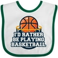 thumbnail image 3 of Inktastic I'd Rather Be Playing Basketball Boys or Girls Baby Bib, 3 of 4