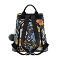 thumbnail image 2 of FORMRS Women's Travel Backpack Purse Anti-Theft Hidden Pockets Casual Shoulder Bag, Navy Floral Pattern, 2 of 7
