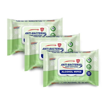 Germisept 75% Alcohol Advanced Hand Wipes 3 Packs of 50 Count/Pack = 150 Wipes