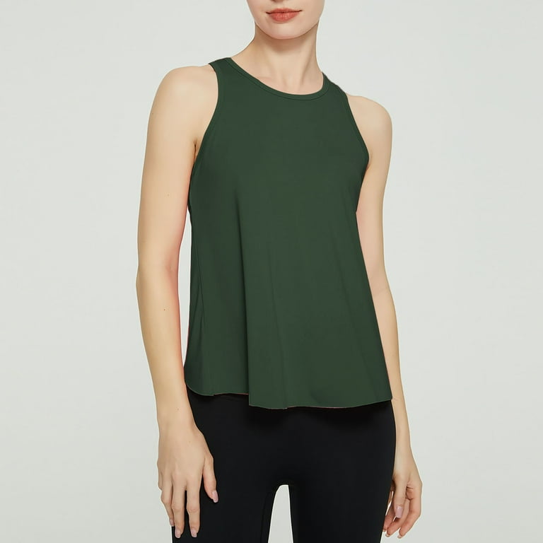 Women s Workout Tops Summer Swallowtail Beautiful Back Fitness Sports Vest Outerwear Loose Top Yoga Wear Cover Up Summer Workout Tops for Women Walmart