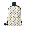 thumbnail image 2 of Rocae Undersea Animals for Lightweight Chest Bag Dual Pocket, Waterproof Crossbody Sling Bag for Men and Women, 2 of 8