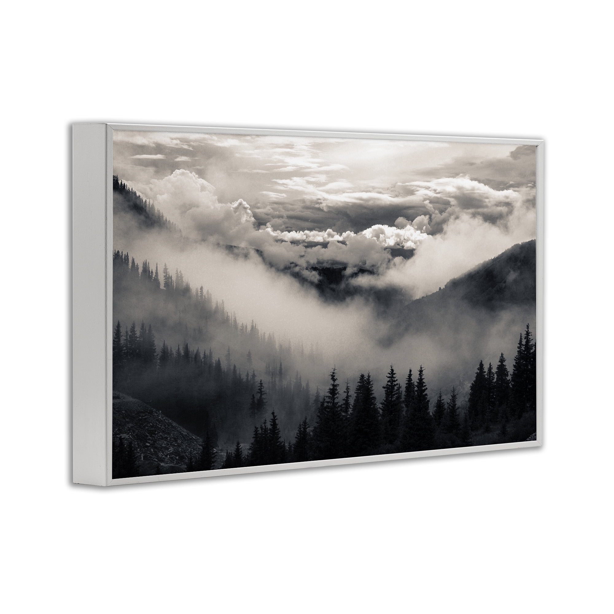 Billowing Fog Atmosphere White Framed Giclee Art, design by Decent Exposures