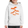 thumbnail image 3 of Awkward Styles Halloween Hoodies for Kids Girls Boys Orange Bats Hooded Youth Sweatshirt, 3 of 5