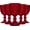 Red, variant on Elle Decor Vintage Wine Glasses, Set of 6 - 8.4oz Colored Glass Goblets for Red/White Wine, Cocktail, Iced Tea - Lead Free & BPA Free Drinkware for Summer Parties Dining & Entertaining (Jade)