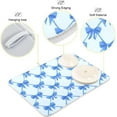 thumbnail image 4 of Blue Bows Stripe Dish Drying Mat Kitchen Counter Mat Draining Mat Kitchen Accessories Dish Rack Pad for Dishes, Utensils, Countertops, Sinks 16x18in, 4 of 7