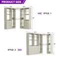thumbnail image 5 of Homieasy 87.2" Freestanding Closet Organizer System - Modular L-Shaped Design,Reversible, 6 Drawers & 4 Hanging Rods, 2000+ LBS Capacity,3 Sets,White Oak, 5 of 8