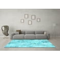 thumbnail image 3 of Ahgly Company Indoor Square Patchwork Light Blue Transitional Area Rugs, 6' Square, 3 of 4