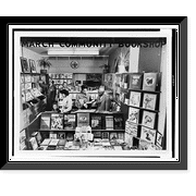 Historic Framed Print, [People inside the March Community Bookshop, headquarters of the march on Washington movement, N.Y.C.(?)].photograph by David J. Hawkins Studio, N.Y.C., 17-7/8" x 21-7/8"