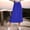 #50Blue, variant on High Waist A Line Midi Long Skirt for Women Hidden Elastic Waistband Split Hem Skirt