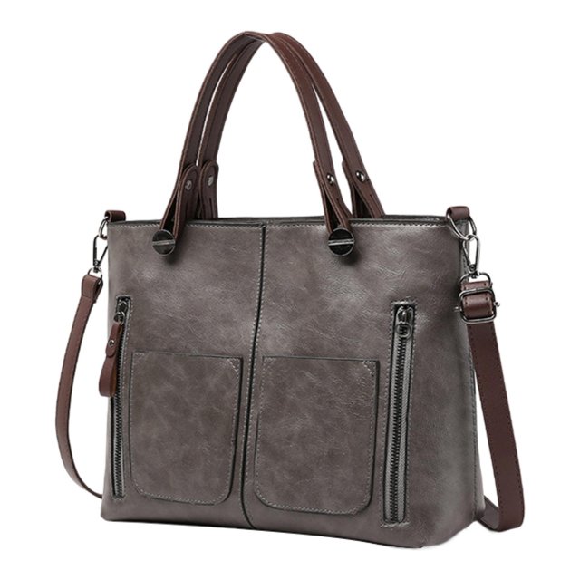 Bolso de hombro para mujer, regalos de moda, bolso cruzado informal para fiesta, trabajo al aire libre Gris