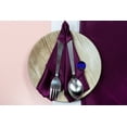 thumbnail image 6 of MDS Set of 200 Satin Napkin 20x20 Inch Square Napkins for Wedding - Eggplant, 6 of 6