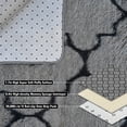 thumbnail image 3 of Pentantan Shag Area Rug, 5ft x 8ft Geometric Soft Fluffy Rugs for Living Room Bedroom Indoor Carpet, Gray & Black, 3 of 7