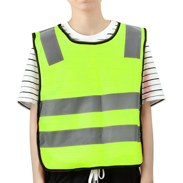 Chaleco de Seguridad Para Niños, Chaleco Reflectante de SEGURIDAD TEJIDO DE PUNTO DE ALTA VISIBILIDAD PARA Niños Chaleco Reflectante de SEGURIDAD PARA CICLISMO NOCTURNO, Correr, Correr, Correr,