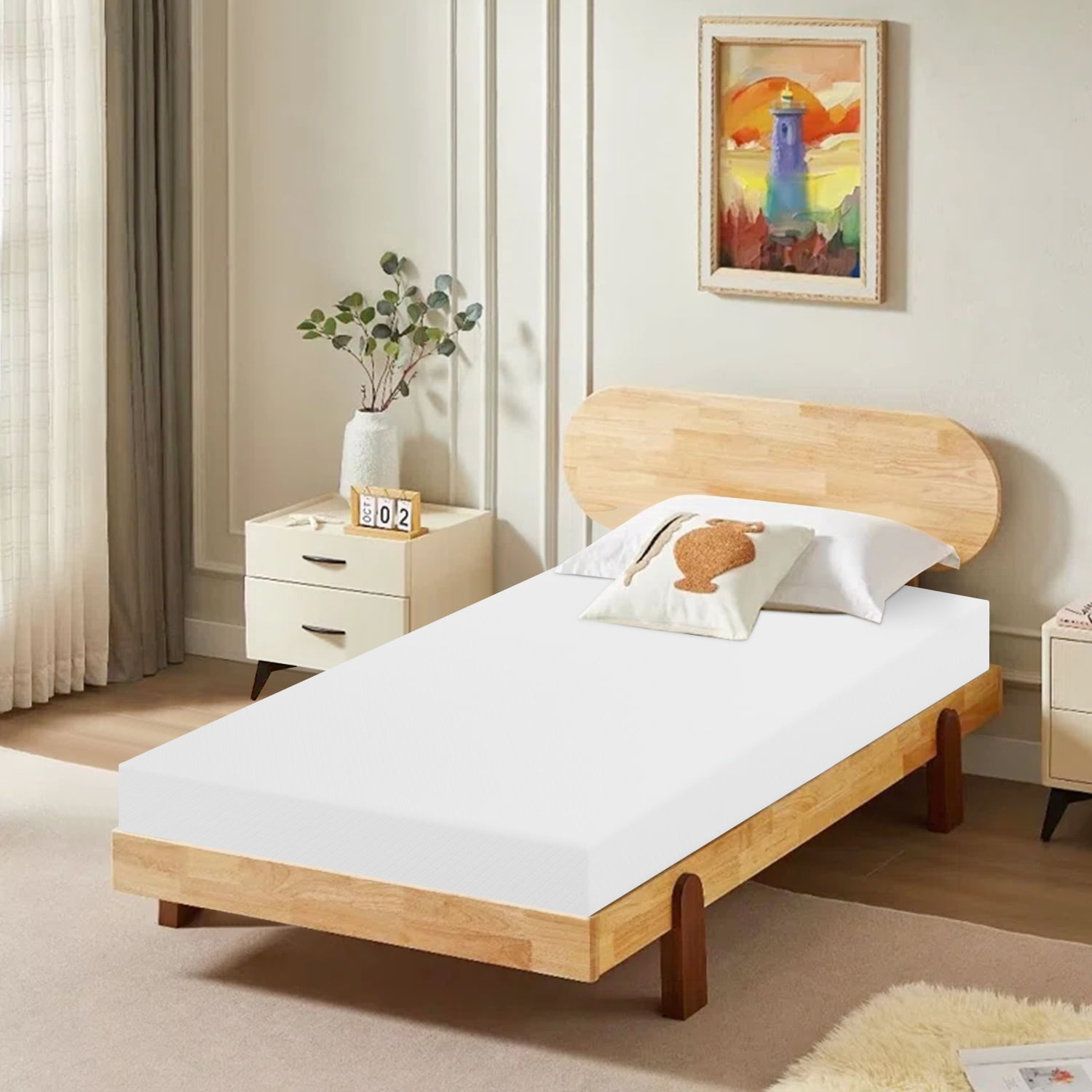 5 Inch Twin XL Mattress Gel Memory Foam Mattress Medium-Firm Mattress with Breathable Cover, Bed-in-a-Box CertiPUR-US Certified for Kids& Adults, (Twin XL)