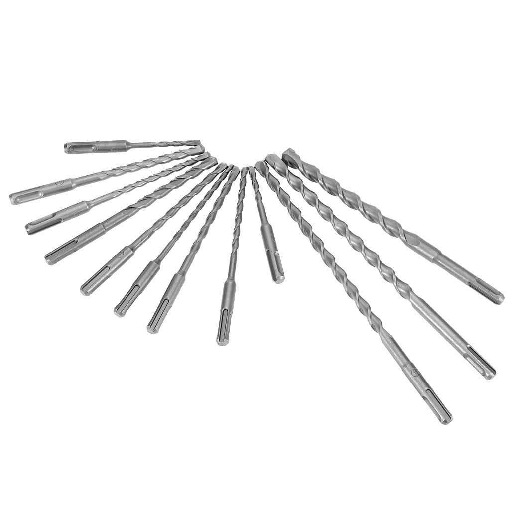 17pc SDS Plus Rotary Hammer Drill Bits Chisel Concrete Masonry Hole Tool Set 
