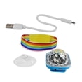 thumbnail image 4 of Mini bola de discoteca Luz USB de carga cargable Decoración portátil Lámpara de brazalete de discoteca para actuaciones de baile para acampar Azul, 4 of 8