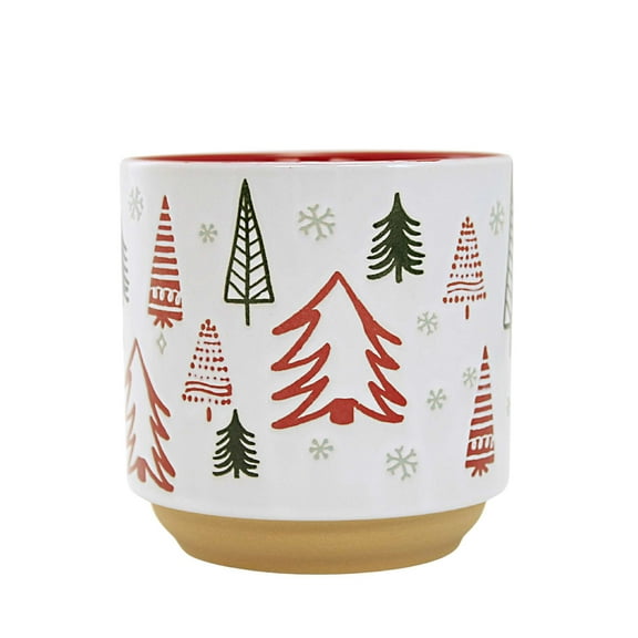 Home & Garden Cache Pot Ceramic Planter Christmas 2Cg475 Tree