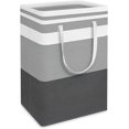 thumbnail image 1 of Cesto para ropa sucia de 75 l, grande, plegable, impermeable, cestas organizadoras para guardar ropa, cesta para la colada con asa, para dormitorio, sala de estar, habitación de los niños, baño (raya, 1 of 5