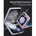 thumbnail image 5 of Case for Samsung Galaxy Z Flip 5 (2023) with Cover Screen Protector, Thin Hard PC Phone Case for Galaxy Z Flip5 - Lilac+Glass, 5 of 14