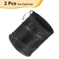 thumbnail image 3 of Uxcell 2 Packs Car Trash Can 0.9 Gallon Foldable Leak-Proof Oxford Cloth Garbage Organizer Portable Hanging Waterproof Truck Trash Bins for Van Automotive Vehicle Front Seat, Black, 3 of 6
