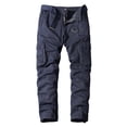 thumbnail image 2 of ENCCRWIN Men's Heavy-Duty Multi-Pocket Work Pants, Reinforced Knees, Comfortable Fit for Work, Hiking, and Casual Everyday Use,Dark Blue 32, 2 of 5