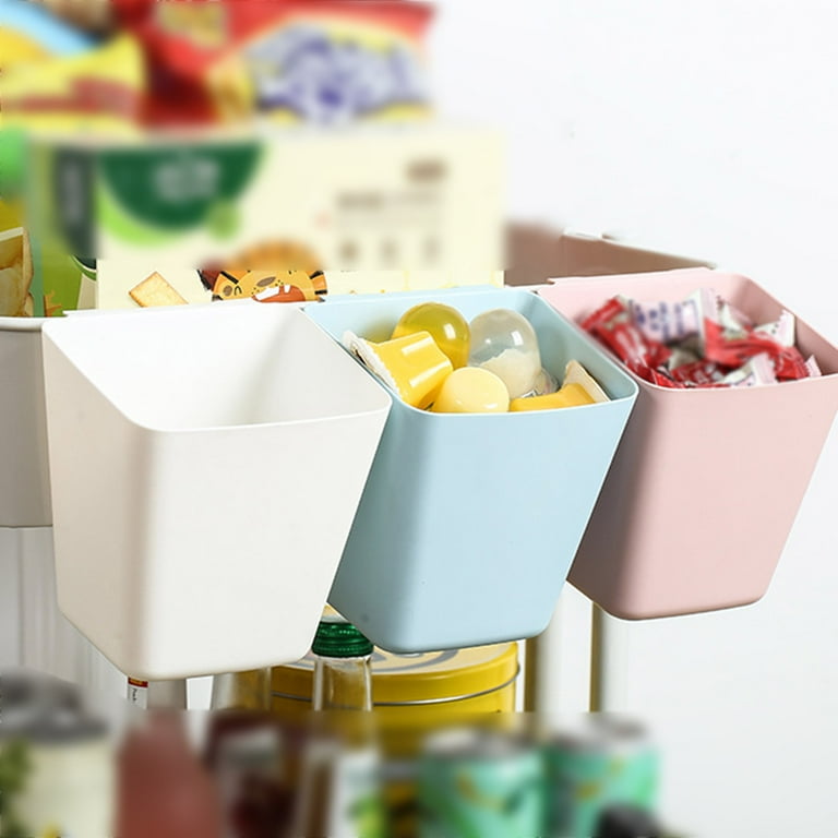 Household Back Hanging Plastic Storage Basket Kitchen Bathroom