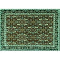 thumbnail image 1 of Ahgly Company Machine Washable Indoor Rectangle Persian Turquoise Blue Traditional Area Rugs, 4' x 6', 1 of 4