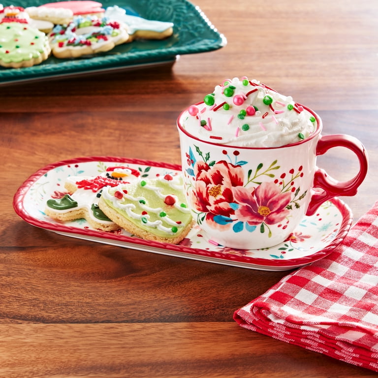 The Pioneer Woman Merry Meadow Stoneware Cookie Tray Set with 16