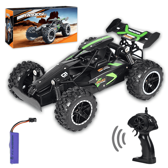 Remote Control Car for Kids, 1:18 Scale RC Monster Truck 20 KM/H High Speed Off Road Vehicle, 2.4GHz Rechargeable All Terrain Truck Toy Gift for Boys Girls Ages 6 