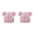thumbnail image 1 of Gorro esponjoso Sonducket pompones bolas Multicolor tejido mixto orejeras plegables para niños, 1 of 6