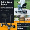 thumbnail image 2 of ZipGoin 4-Wheel Electric Mobility Scooter for Seniors - Lightweight, Foldable, 24V 12Ah Li-Ion Battery, Adjustable, Flat-Free Tires, 220lbs Capacity, 2 of 8