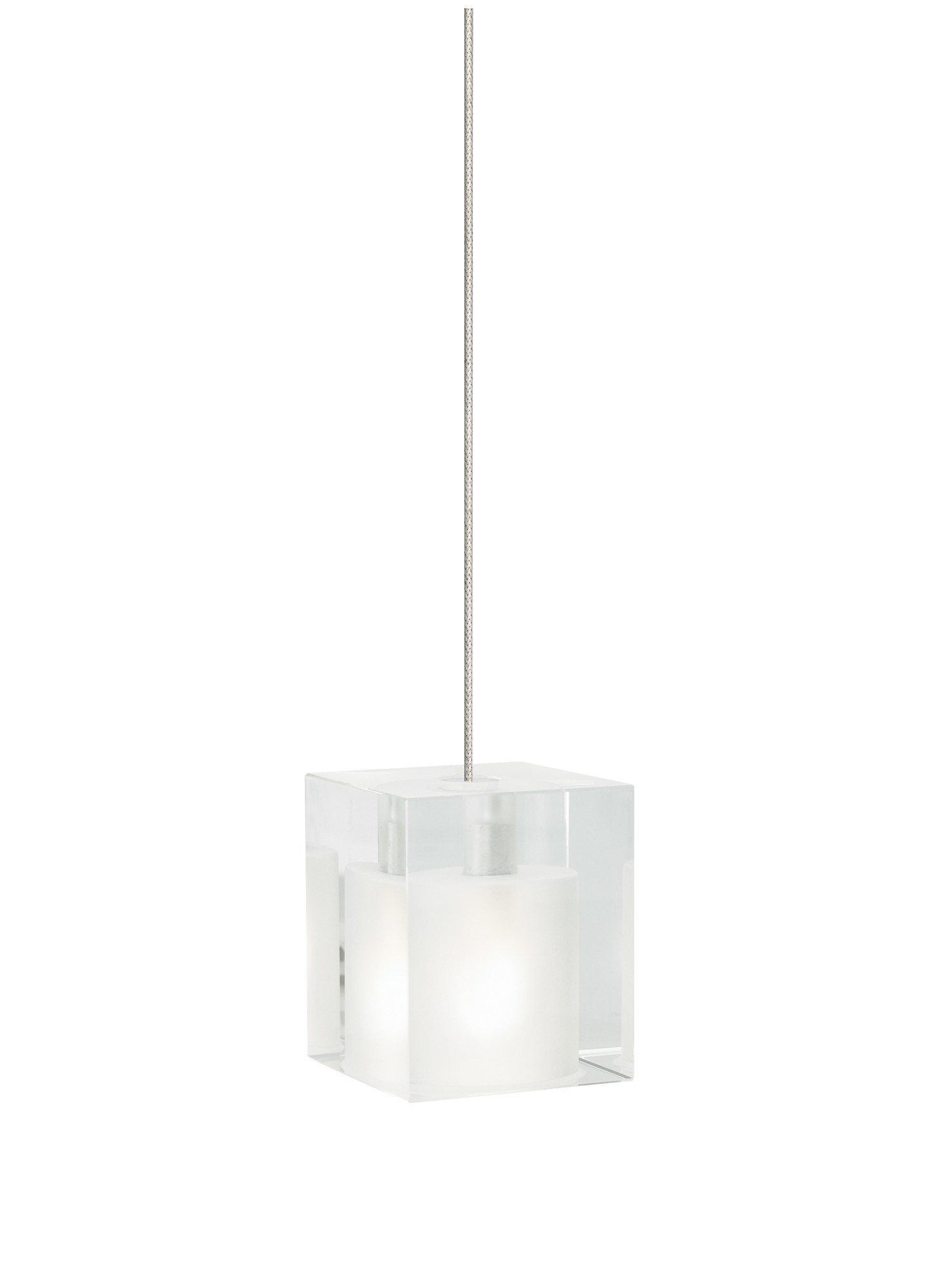 glass cube pendant light