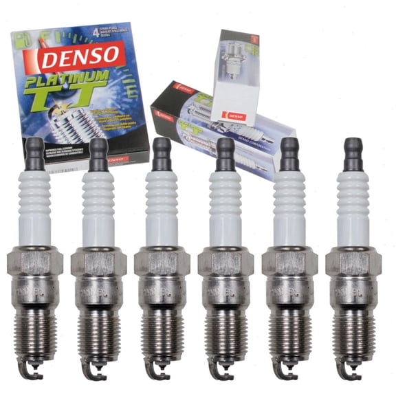6 pc DENSO Platinum TT Spark Plugs compatible with Buick LaCrosse 3.8L V6 2005-2009