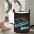 thumbnail image 5 of Daiia Neon Sign For Books Round Laundry Basket with Handles Thickened Waterproof Circular hamper,Dirty Clothes Storage Basket for Bedroom,Bathroom,College Dorm-Medium, 5 of 6